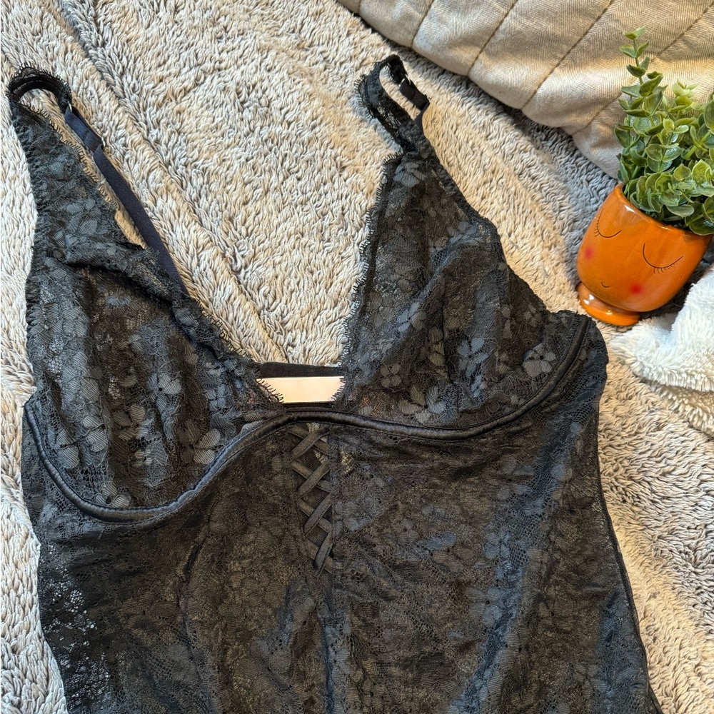 Victoria Secret Black lace teddy